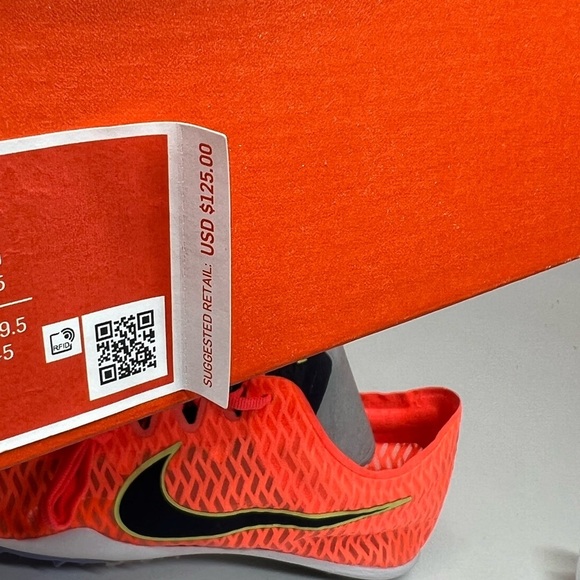 Nike Zoom Mamba V Mens Track Spike Bright Mango Black AJ1697-800 new with box - Picture 6 of 6